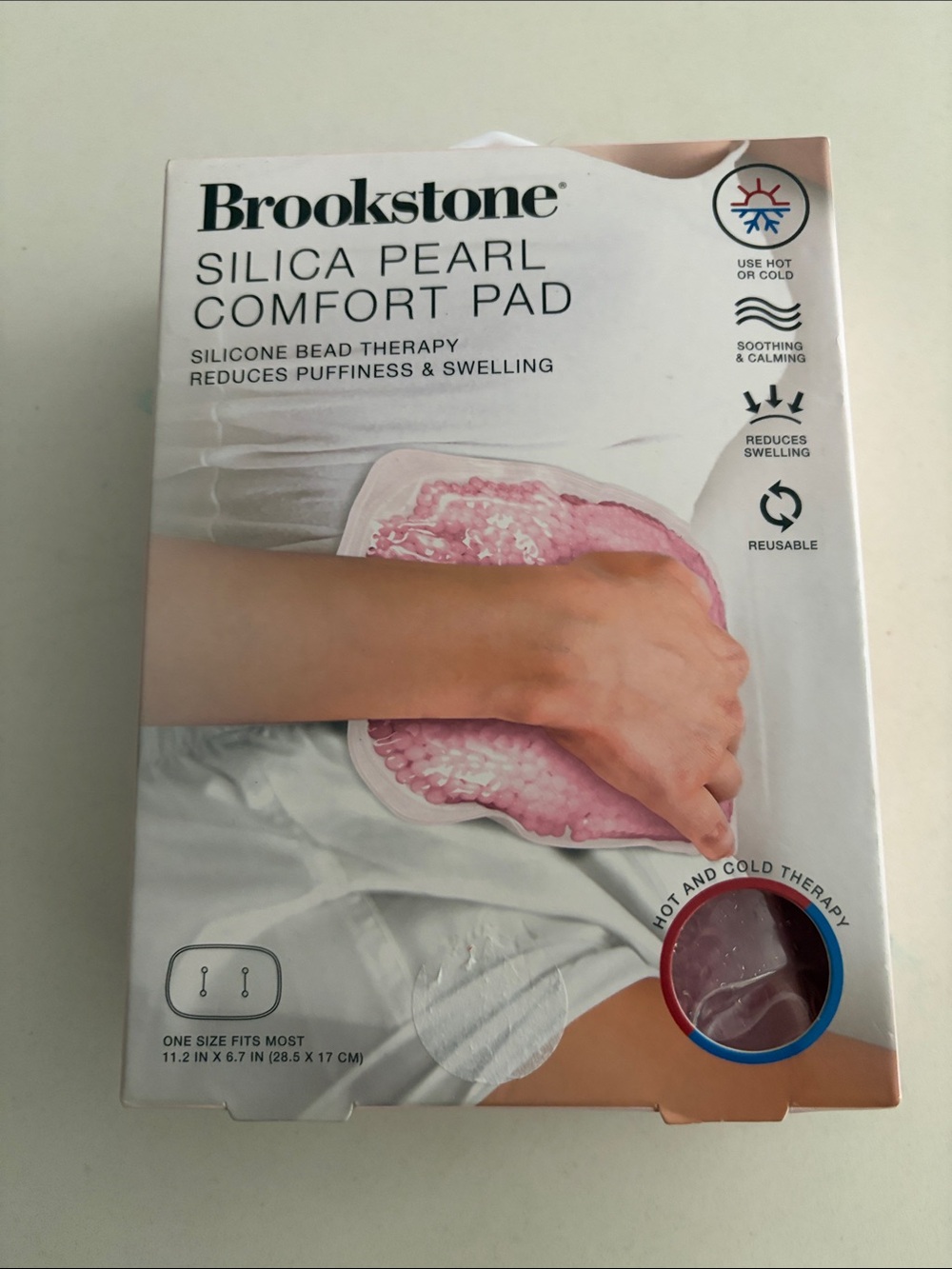 Brookstone Silica Pearl Comfort Pad - Pink and White